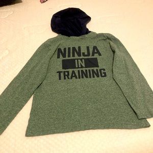 Boys hooded long sleeved shirt